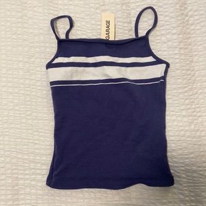 Garage High Neck Tank Top Crop Top